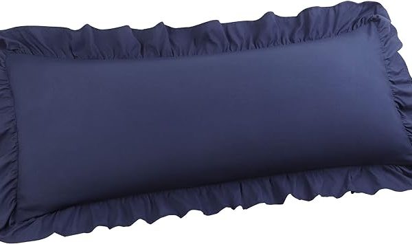 400 Thread Count 100% Cotton Sateen Ruffle Body Pillow Cases