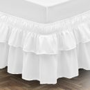 100% Cotton Sateen Wrap Around Bed Skirt 3 Sided