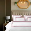 400 Thread Count White percale fabric 3 line embroidery Border duvet cover set - Image 12
