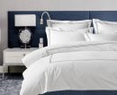 400 Thread Count White 100% Cotton Sateen Hotel Stitch 5 Pieces Double Embroidery duvet cover Set