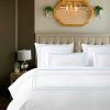 400 Thread Count White percale fabric 3 line embroidery Border duvet cover set - Image 11