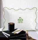 Personalized Monogrammed Pillow Sham with Scalloped embroidery