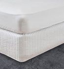 Quilted Bed Skirt Padded Vertical Quilting – 8″ to 39″ Drop Length 1 PIECE BED SKIRT 3 Sided 100% Cotton