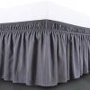 Wrap Around Bed Skirt – 8″ to 39″ Drop Length 1 PIECE BED SKIRT 3 Sided 100% Cotton - Image 5