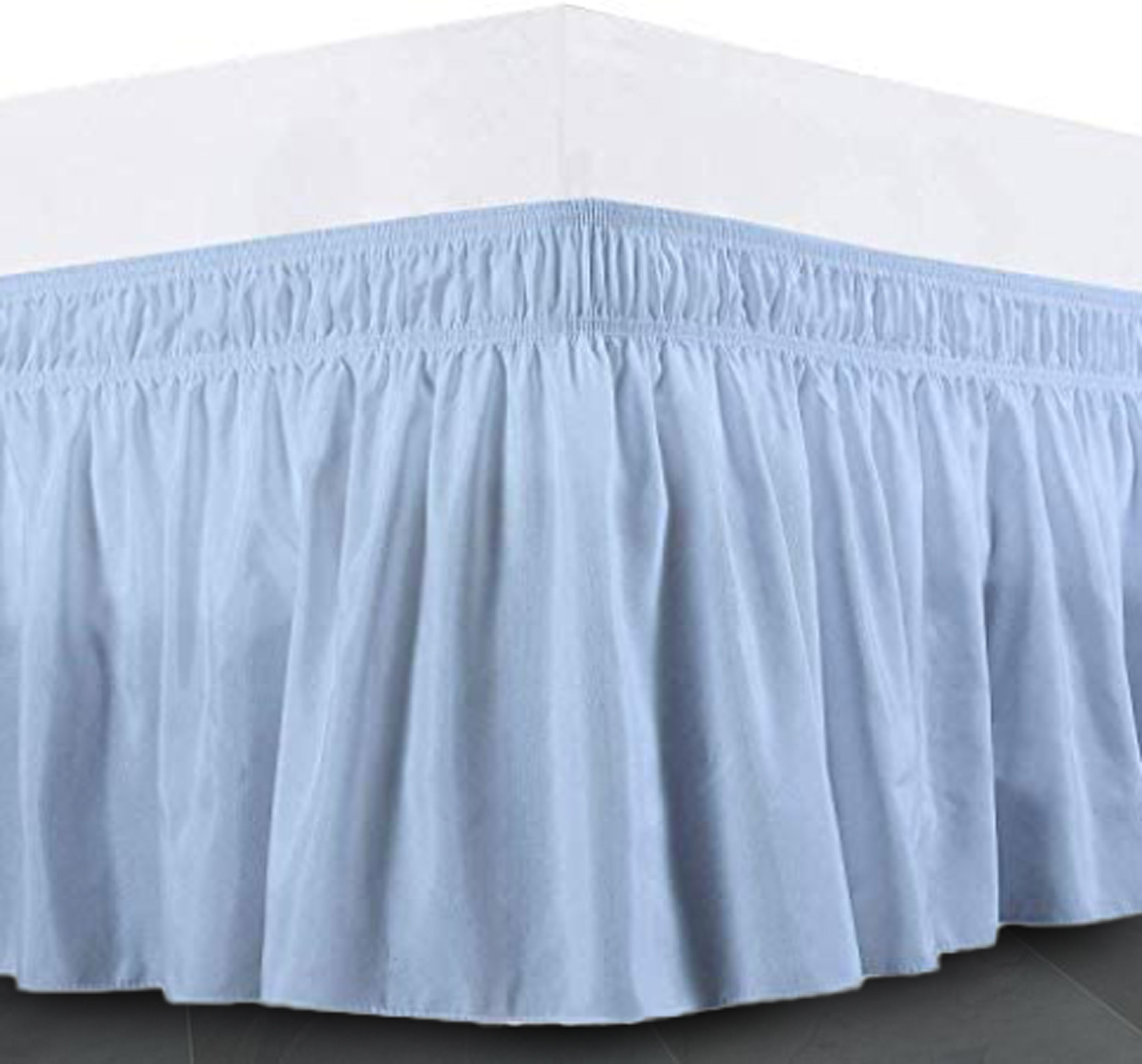 Wrap Around Bed Skirt – 8″ to 39″ Drop Length 1 PIECE BED SKIRT 3 Sided 100% Cotton - Image 6